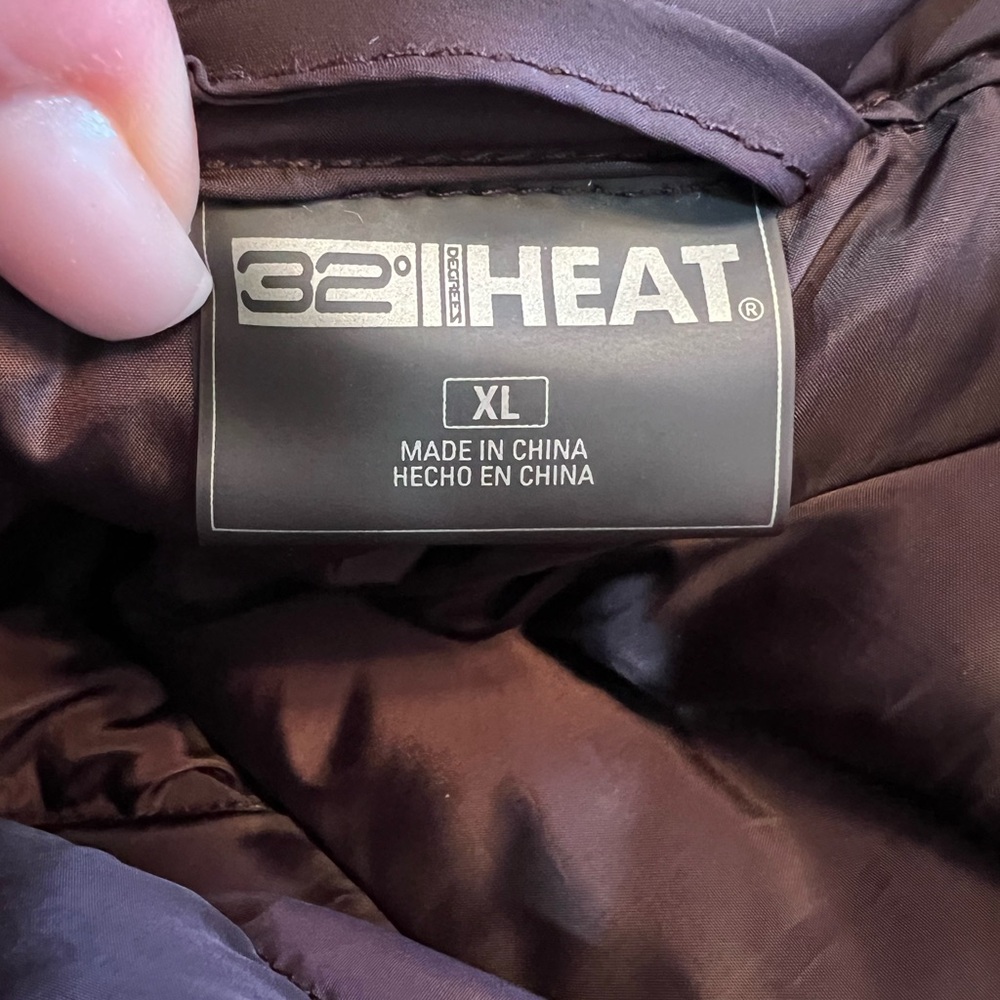 32 Degrees Heat Puffer Jacket - XL - Burgundy - EUC - Picture 9 of 9